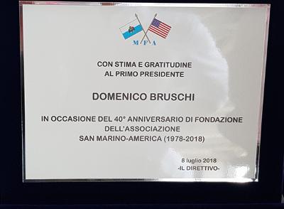40° anniversario della Fratellanza San Marino-America